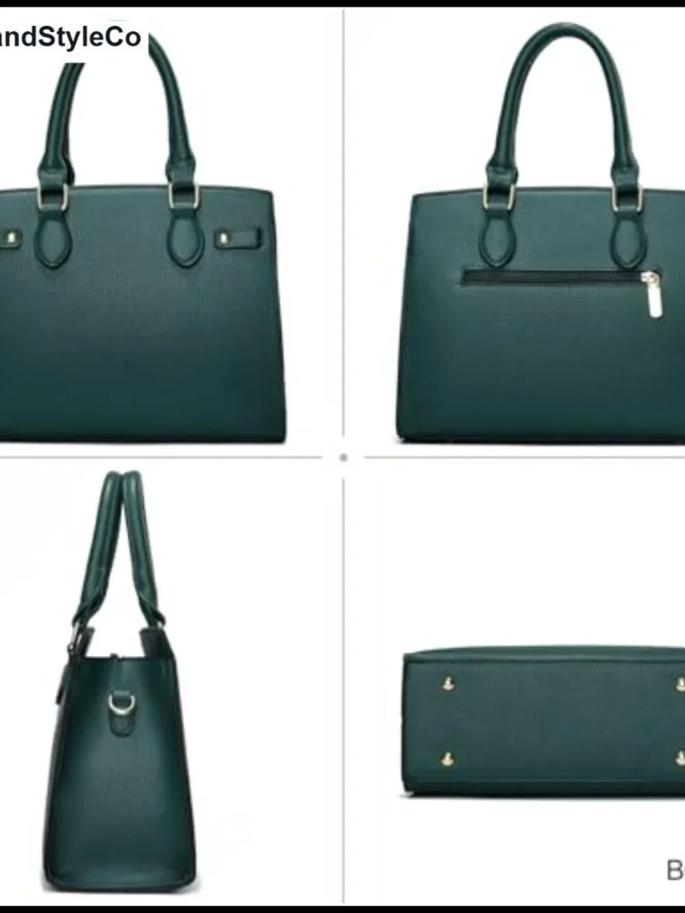 Faux Leather Satchel Tote Handbag Top Handle Shoulder Bag with Adjustable Strap